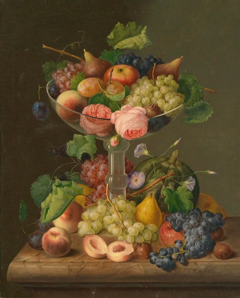 Fruchtestillleben 4 Wall Art by Johann Georg Seitz - High-Resolution Digital Print