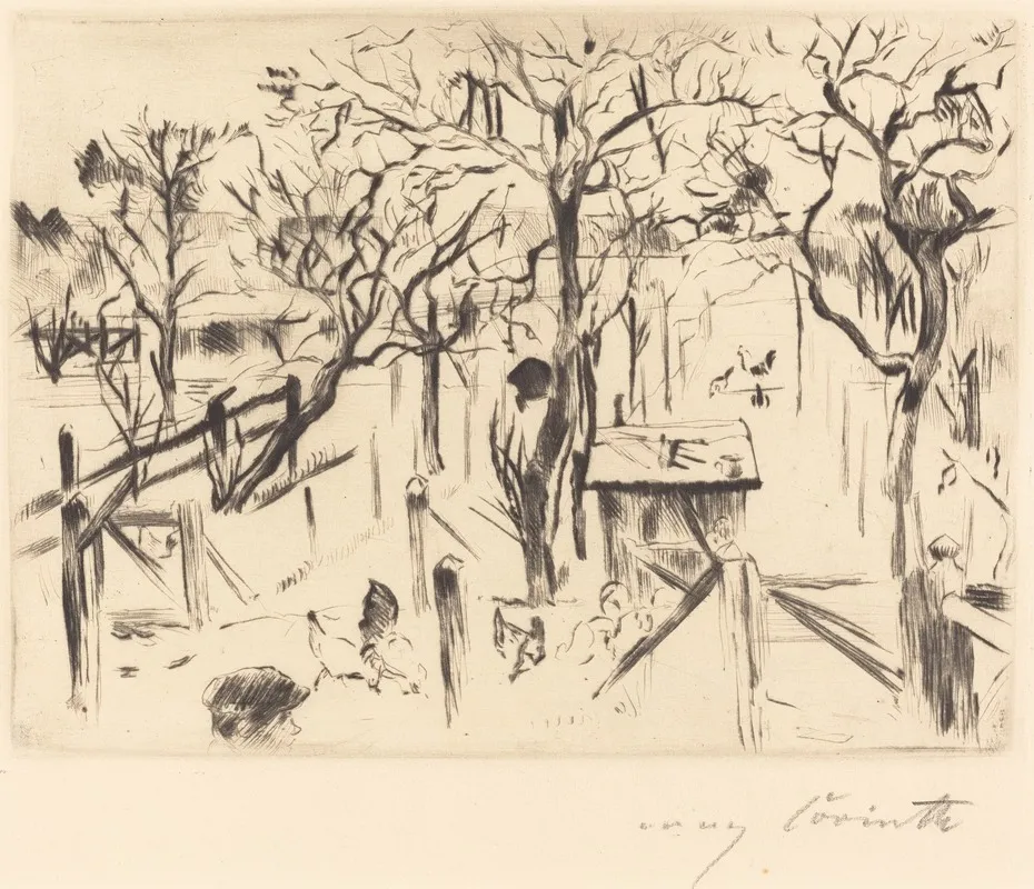 Fruit Garden In Autumn Obstgarten Im Herbst Wall Art by Lovis Corinth - High-Resolution Digital Print