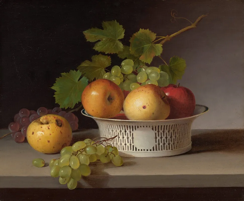 Fruit Still Life With Chinese Export Basket