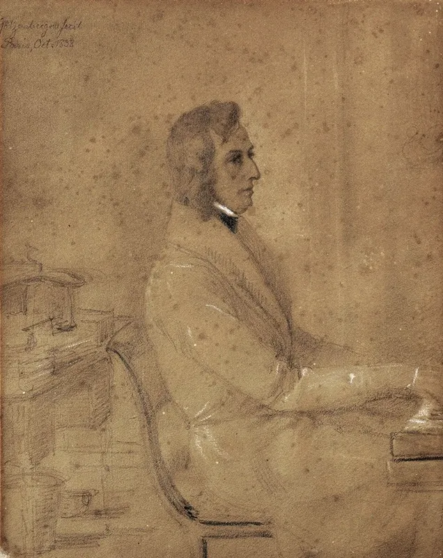 Fryderyk Chopin At The Piano 2 Wall Art by Jacob Götzenberger - High-Resolution Digital Print