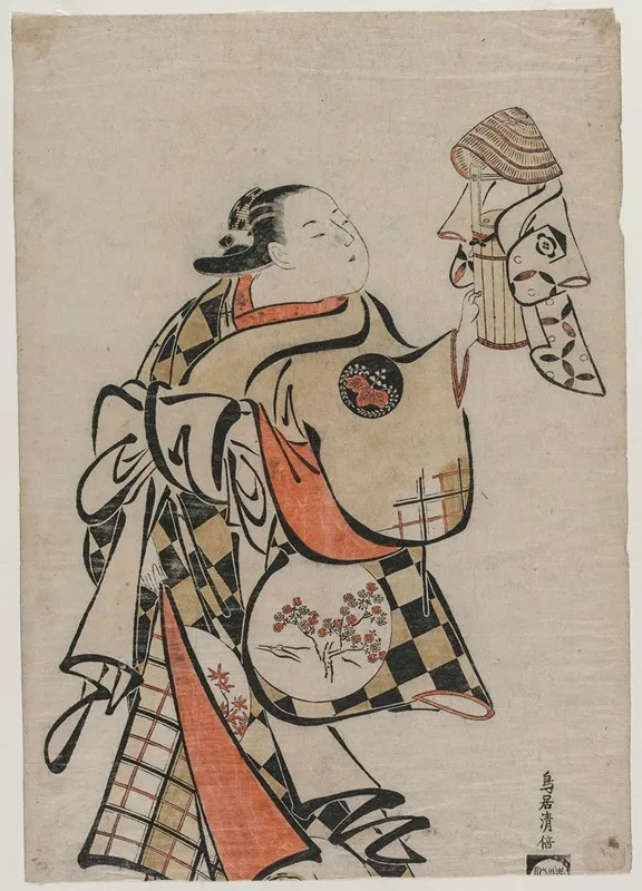 Fujimura Handayu As A Courtesan Wall Art by Torii Kiyomasu - High-Resolution Digital Print