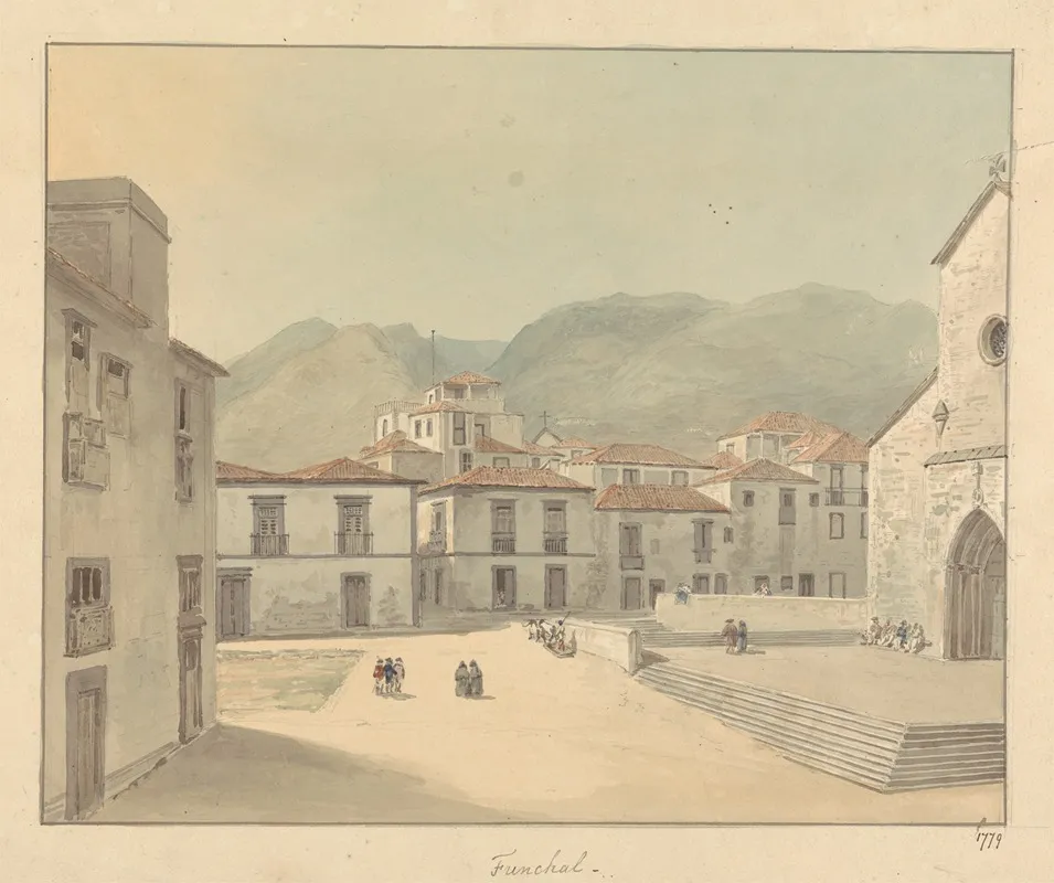Funchal Madeira A Square With A Church