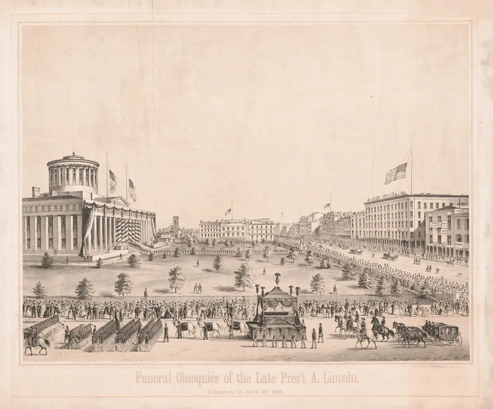 Funeral Obsequies Of The Late President Abraham Lincoln Columbus Ohio April 29 1865