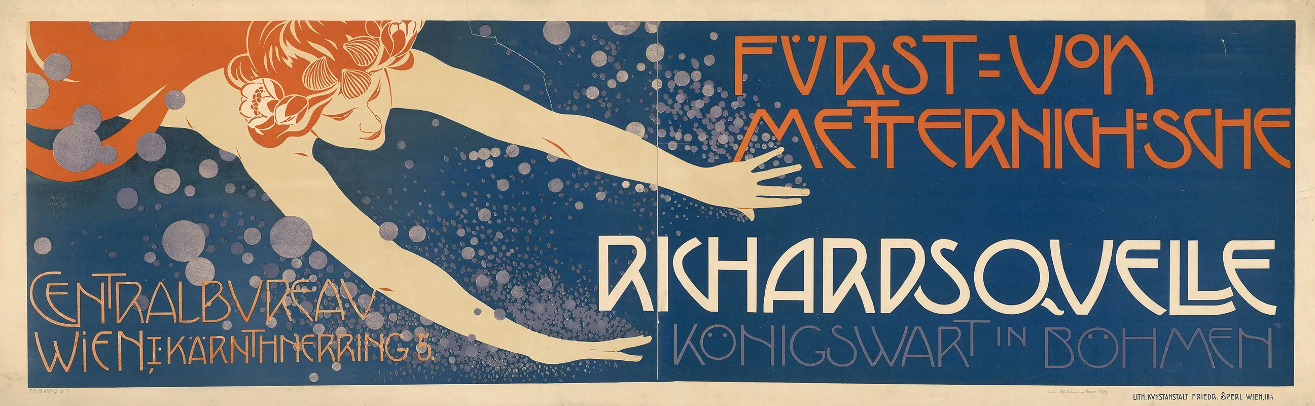 Furst Von Metternichsche Richardsquelle Wall Art by Koloman Moser - High-Resolution Digital Print