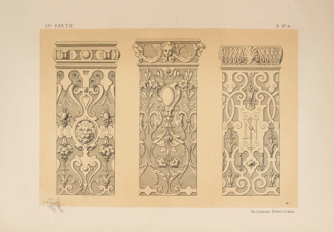 Fut De Colonne Wall Art by Michel Liénard - High-Resolution Digital Print
