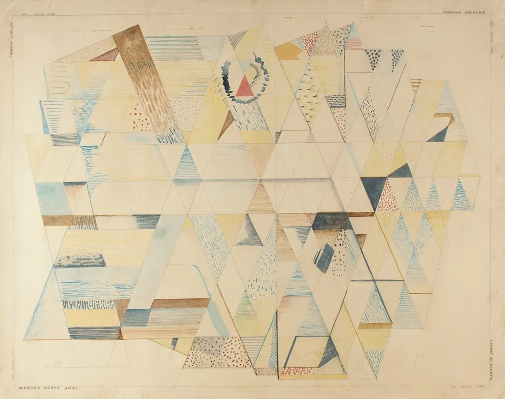 Futurist Garden Wall Art by Benjamin F. Berlin - High-Resolution Digital Print