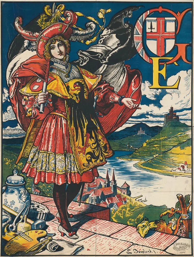 G E German Exhibition Wall Art by Emil Doepler - High-Resolution Digital Print