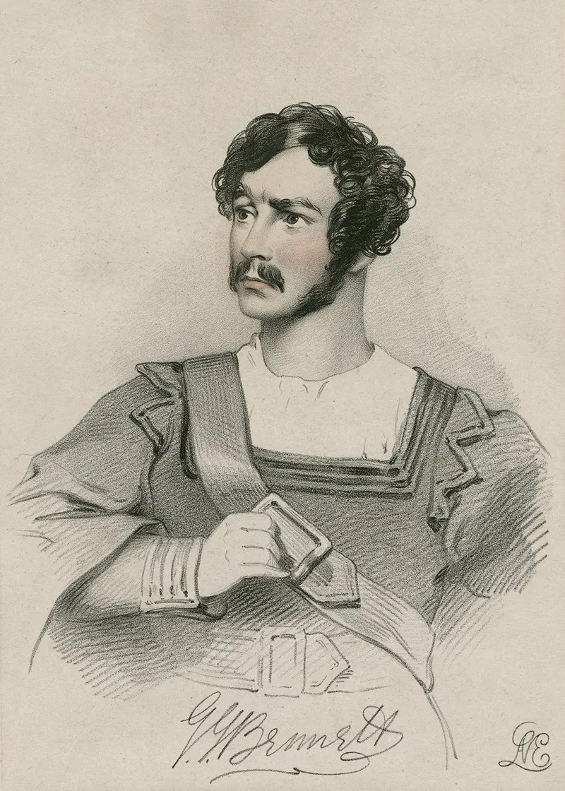 G J Bennett As Gabor In Byrons Werner Must I Turn An Icicle Act 2 Sc 2 Wall Art by Richard James Lane - High-Resolution Digital Print
