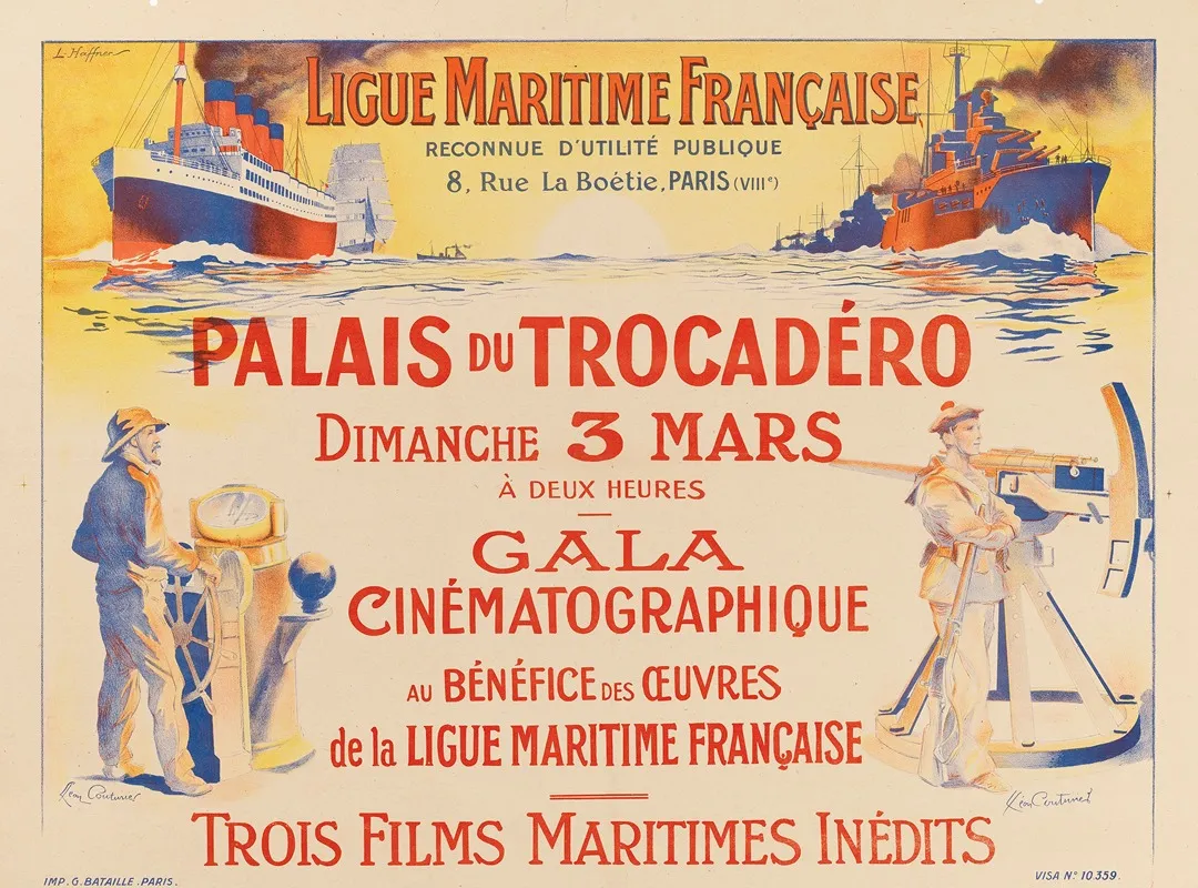 Gala Cinematographique Au Benefice Des Oeuvres De La Ligue Maritime Juliste Wall Art by Léon Couturier - High-Resolution Digital Print