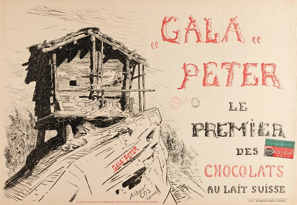 Gala Peter Le Premier Des Chocolats Au Lait Suisse Wall Art by Albert Gos - High-Resolution Digital Print