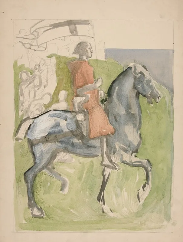 Galahad Departs Study For The Quest Of The Holy Grail