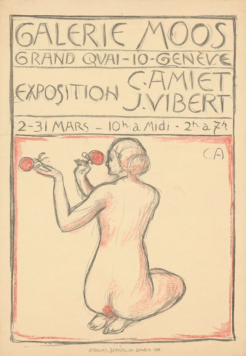 Galerie Moos Exposition C Amiet J Vibert Wall Art by Cuno Amiet - High-Resolution Digital Print