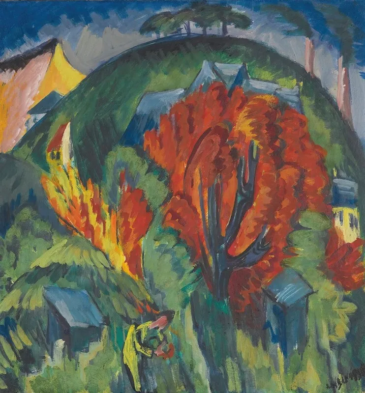 Galgenberg In Jena Wall Art by Ernst Ludwig Kirchner - High-Resolution Digital Print