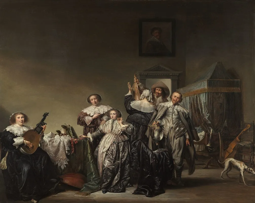 Gallant Company Wall Art by Pieter Codde - High-Resolution Digital Print
