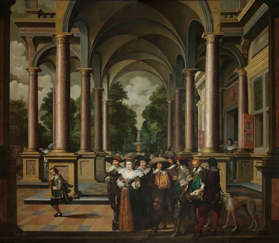 Gallery Of A Palace With Ornamental Architecture And Columns