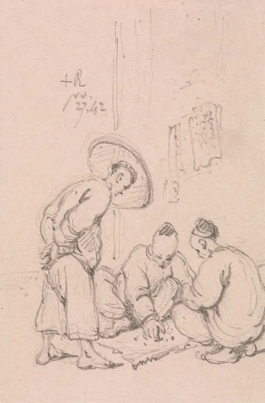 Gamblers Playing Dice