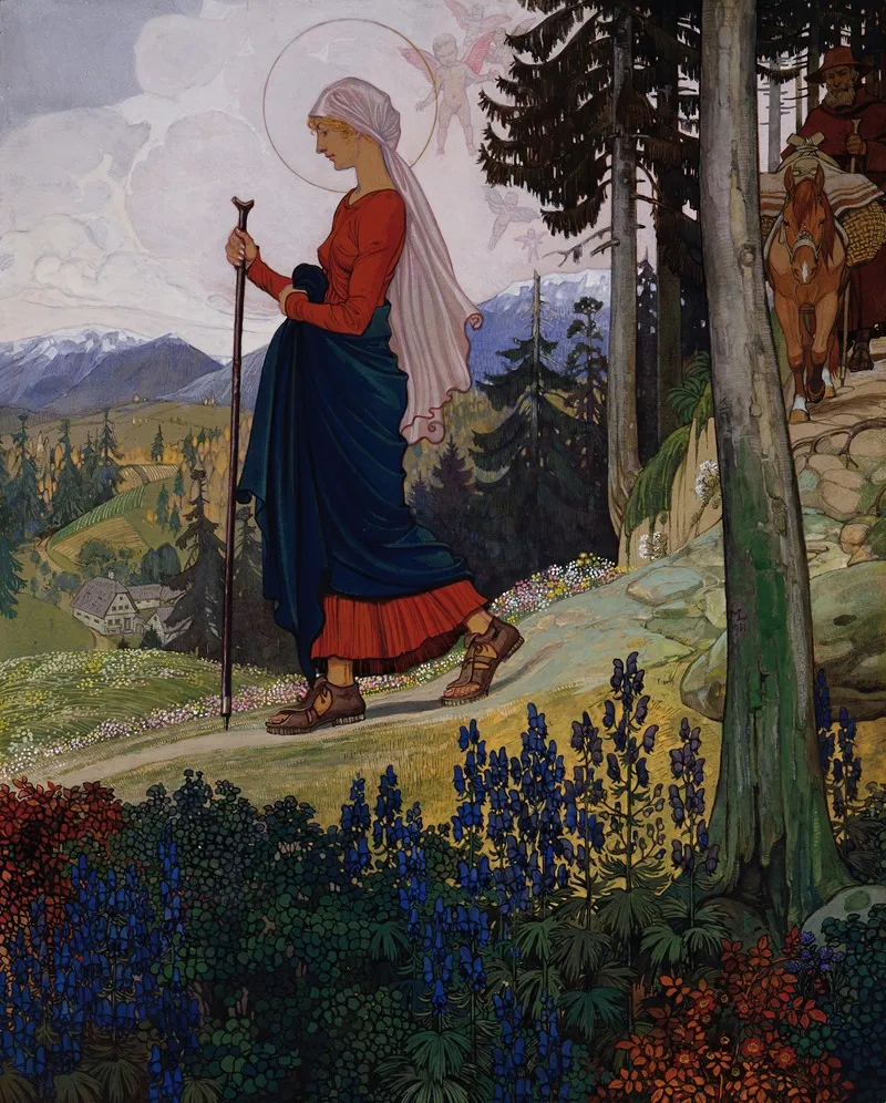 Gang Mariens Uber Das Gebirge Wall Art by Maximilian Liebenwein - High-Resolution Digital Print