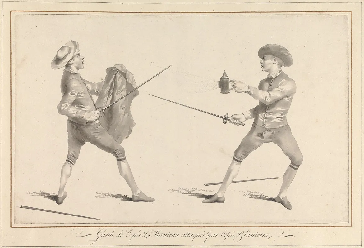 Garde De Lepee Manteau Attaquee Par Lepee Lanterne Wall Art by James Gwin - High-Resolution Digital Print