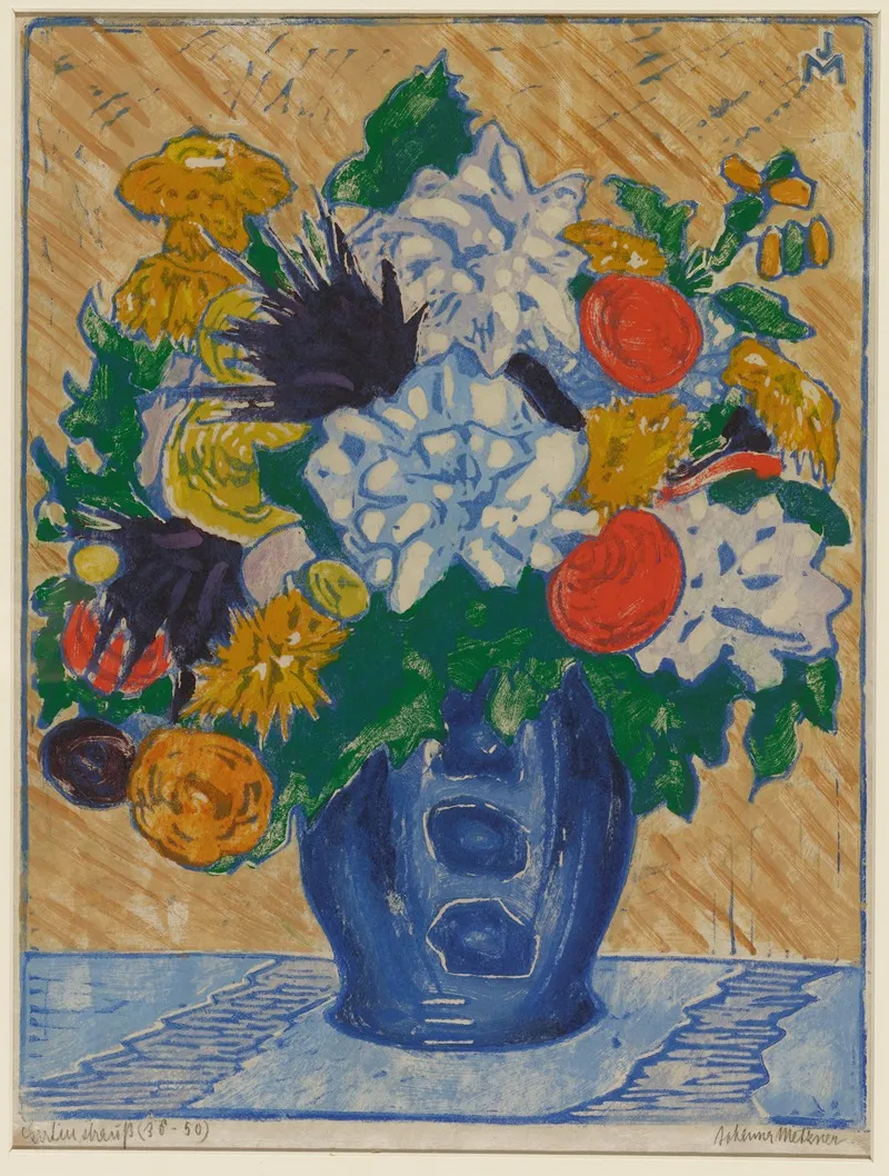 Garden Bouquet Gartenstrauss Wall Art by Johanna Metzner - High-Resolution Digital Print