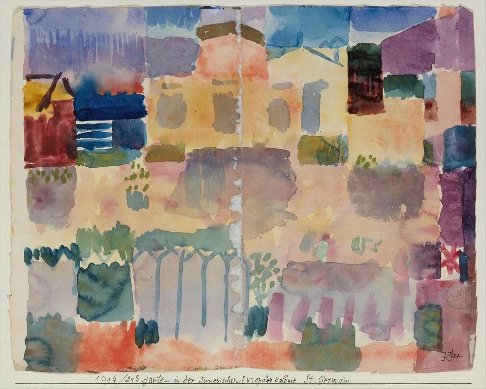 Garden In St Germain The European Quarter Near Tunis Wall Art by Paul Klee - High-Resolution Digital Print