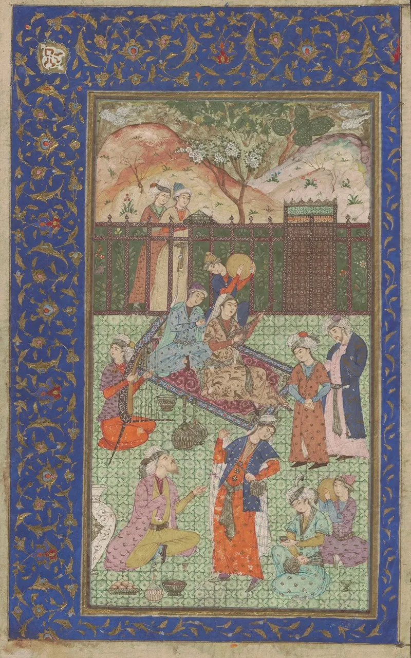 Garden Pavillion Scene Wall Art by Ali Karimi - High-Resolution Digital Print