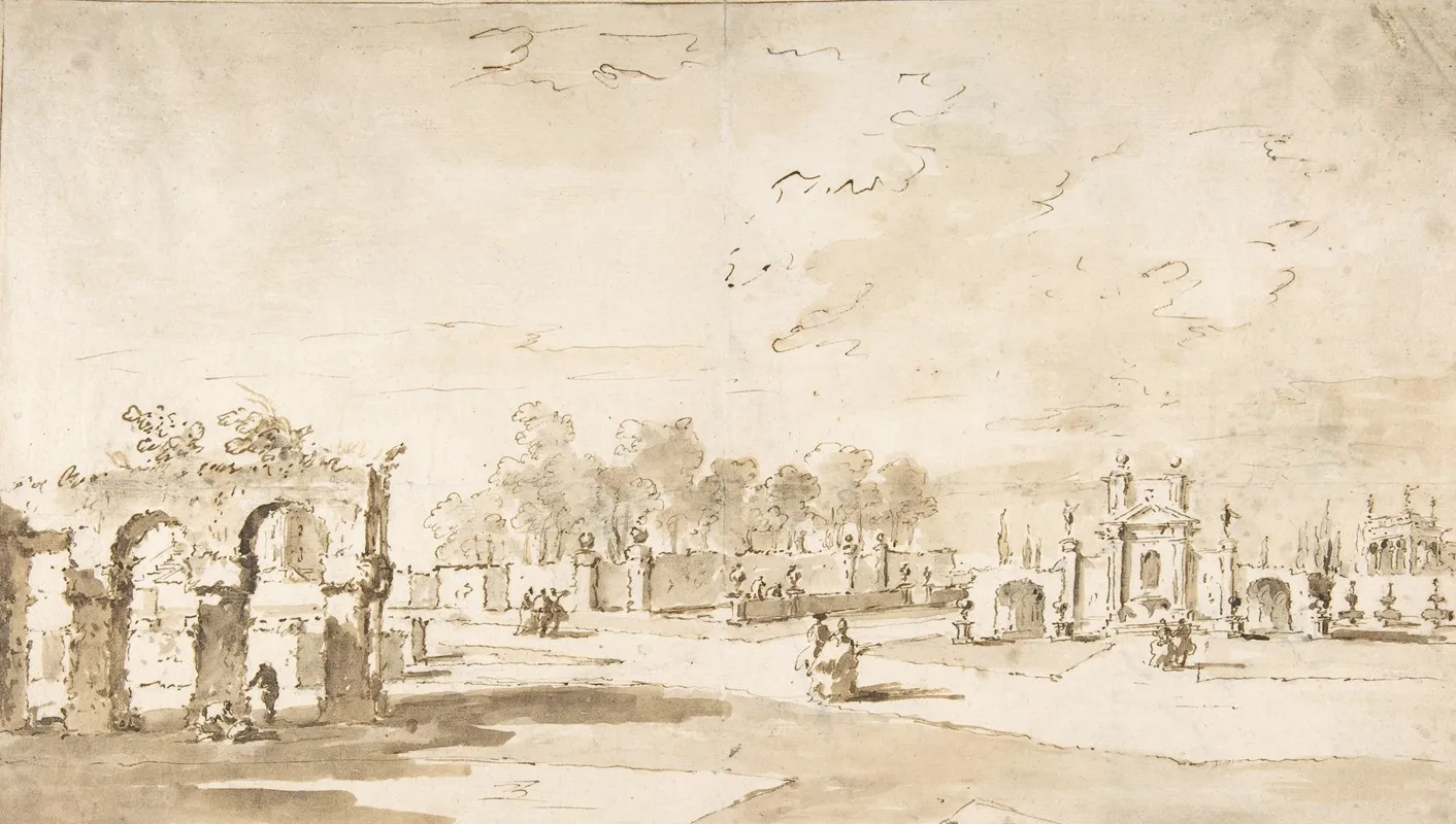 Gardens Of The Villa Correr Near Stra