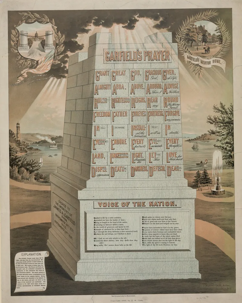 Garfields Prayer Wall Art by Gugler Lith. Co. - High-Resolution Digital Print