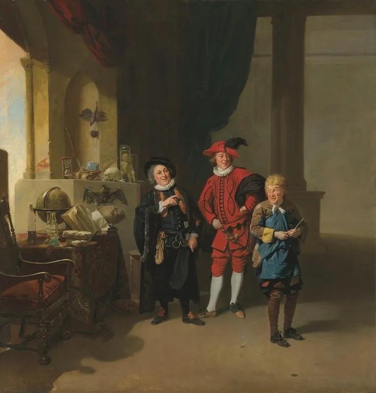 Garrick With Burton And Palmer In The Alchymist Wall Art by Johan Joseph Zoffany - High-Resolution Digital Print