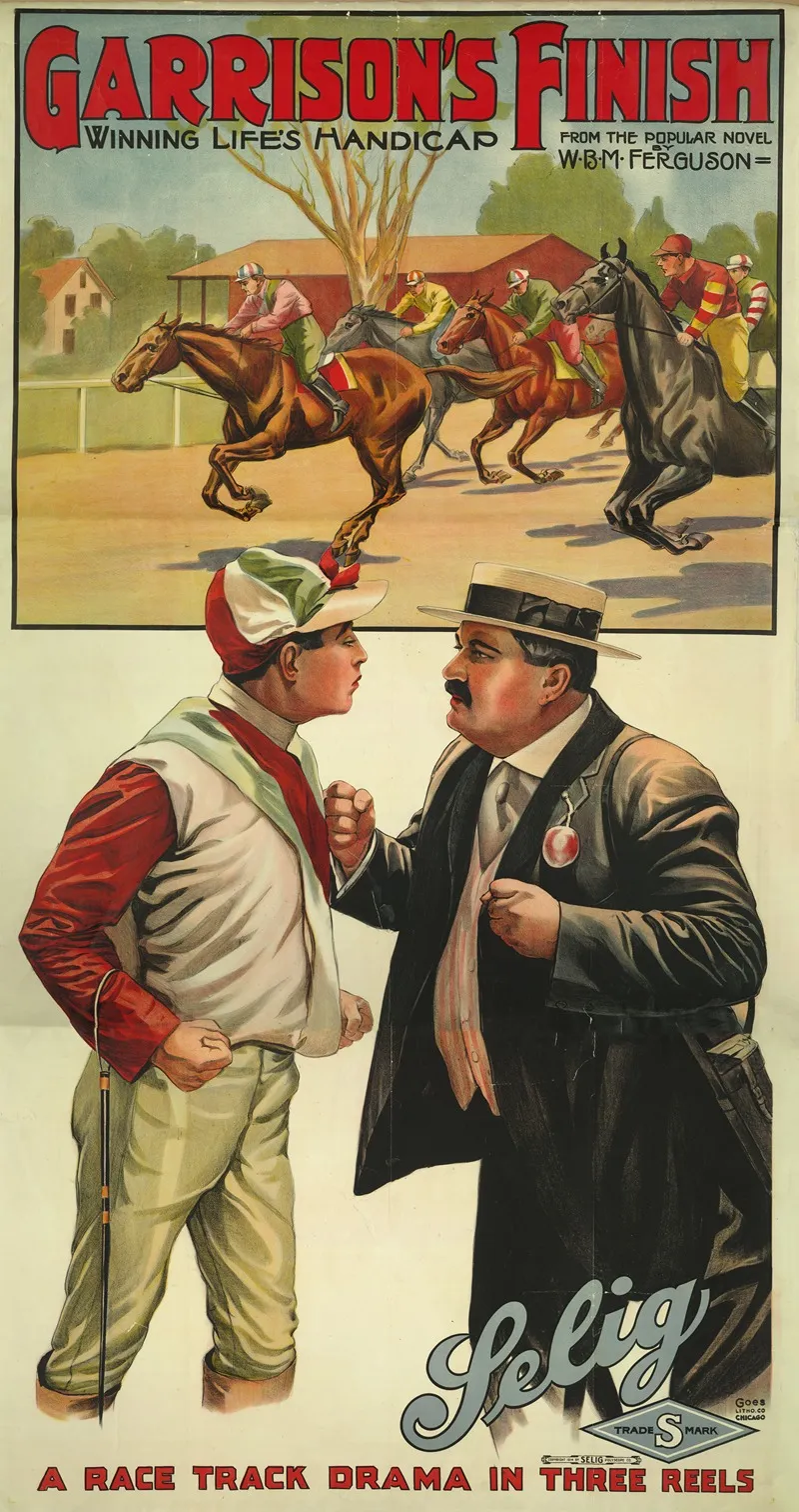Garrisons Finish Winning Lifes Handicap A Race Track Drama In Three Reels Wall Art by Goes Litho. Co. - High-Resolution Digital Print