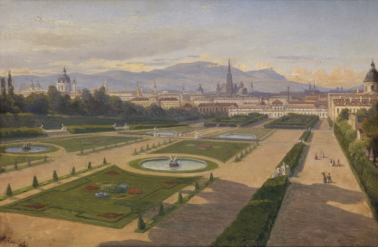 Garten Des Belvedere Wall Art by Franz Xaver Reinhold - High-Resolution Digital Print