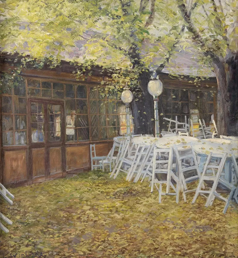 Garten Des Gasthauses Zum Blumenstock Im Prater Wall Art by Leopold Widliczka - High-Resolution Digital Print