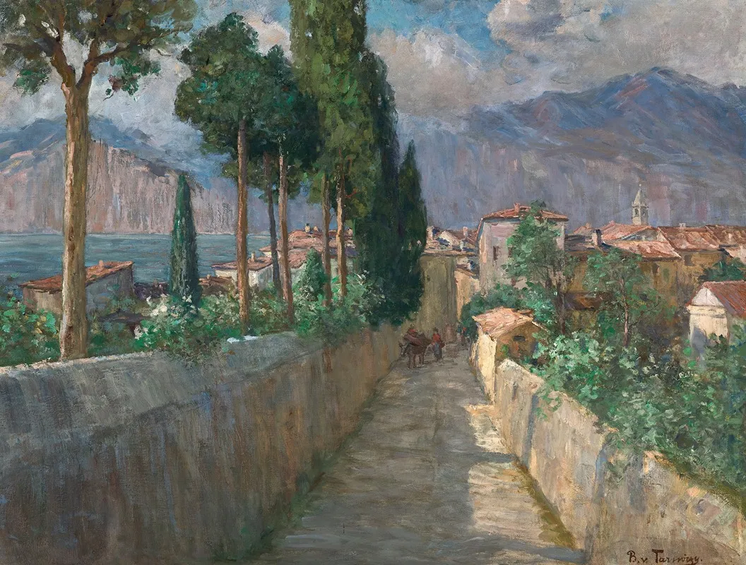 Gasschen In Malcesine Wall Art by Berta von Tarnóczy-Sprinzenberg - High-Resolution Digital Print