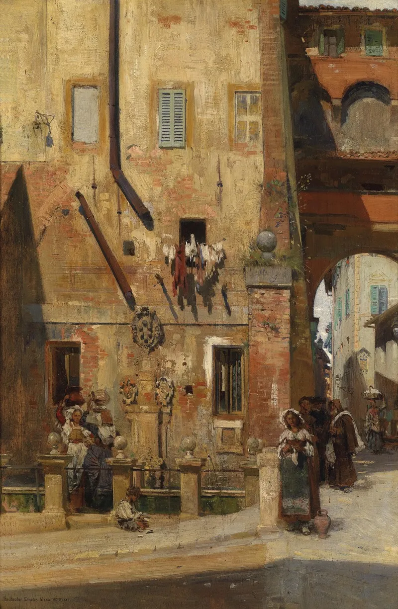 Gasse In Siena Wall Art by Theodor Josef Ethofer - High-Resolution Digital Print