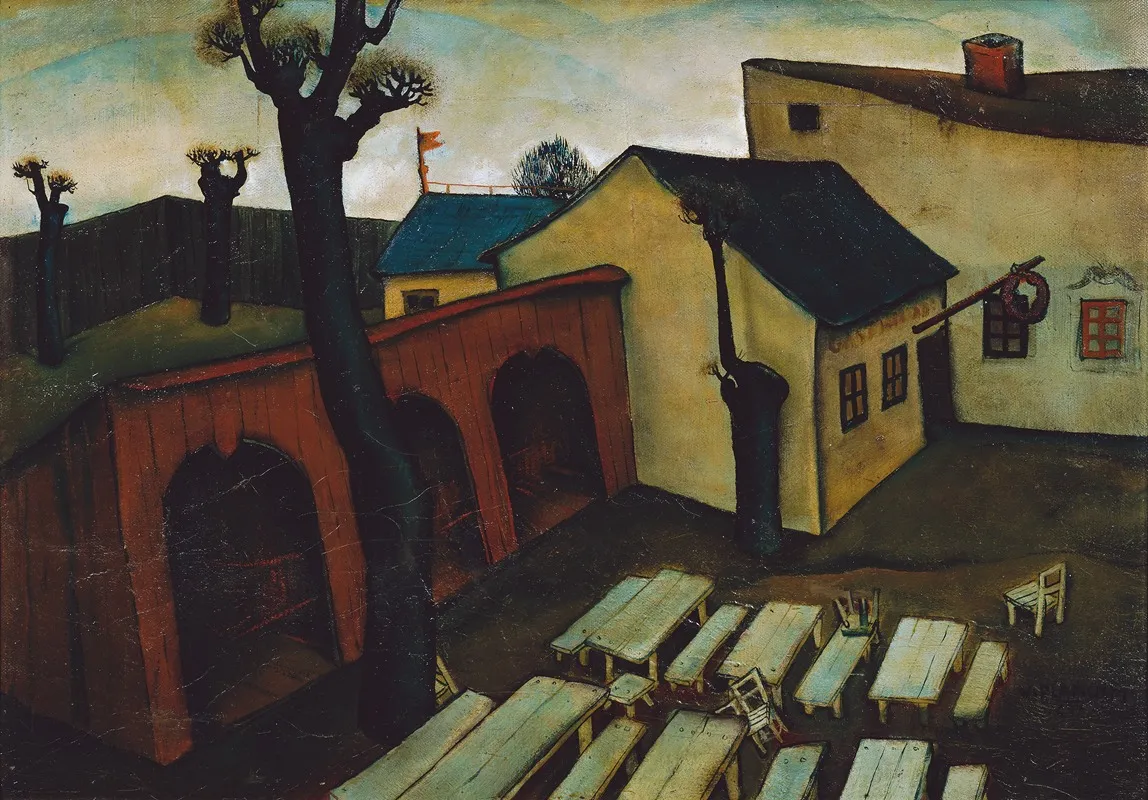 Gasthaus In Der Vorstadt Wall Art by Viktor Planckh - High-Resolution Digital Print