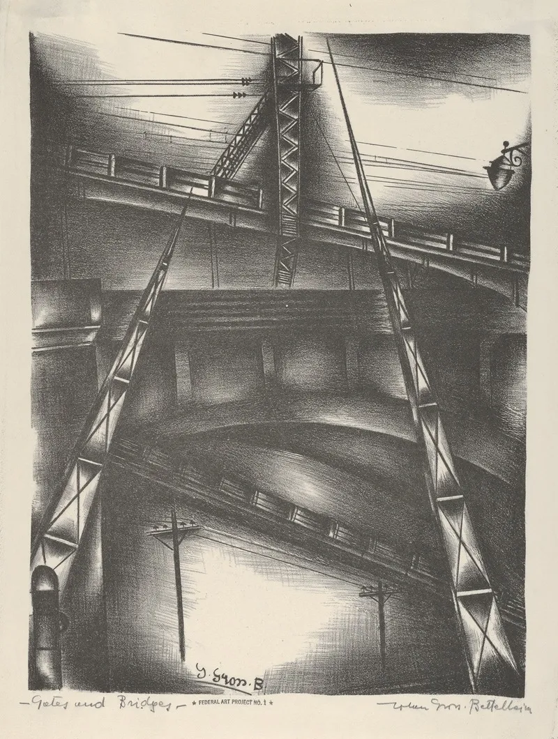 Gates And Bridges Wall Art by Jolan Gross Bettelheim - High-Resolution Digital Print
