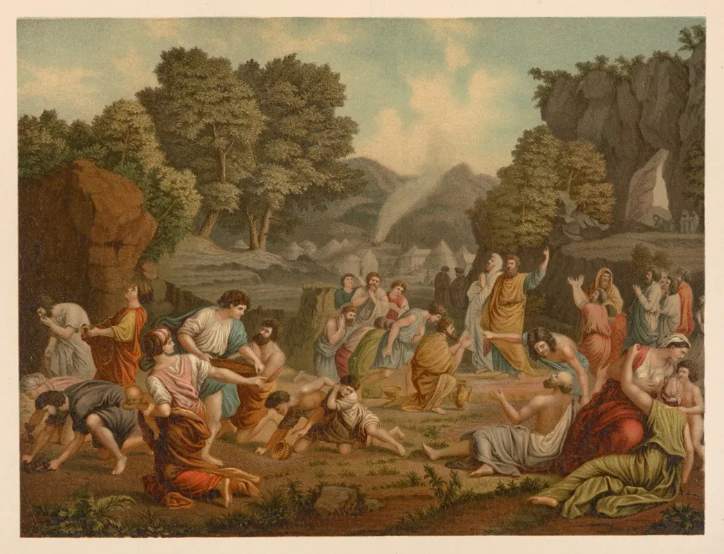 Gathering Manna In The Wilderness Wall Art by Jan Ladislaw Sýkora - High-Resolution Digital Print