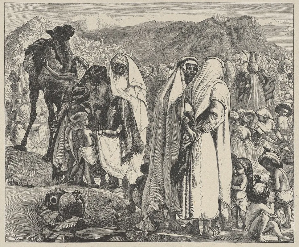 Gathering Manna Wall Art by Arthur Boyd Houghton - High-Resolution Digital Print