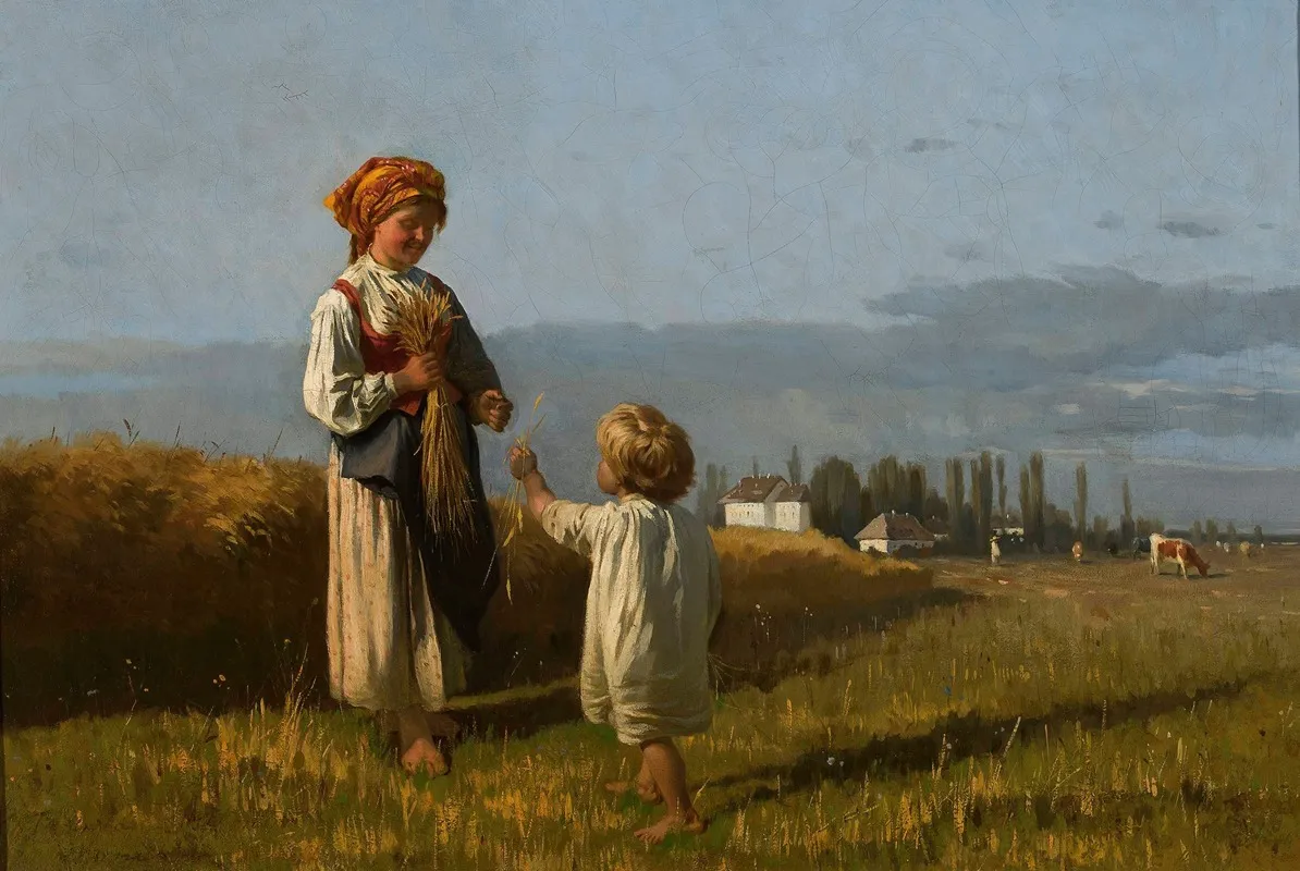 Gathering Of Grain Ears Wall Art by Władysław Szerner - High-Resolution Digital Print