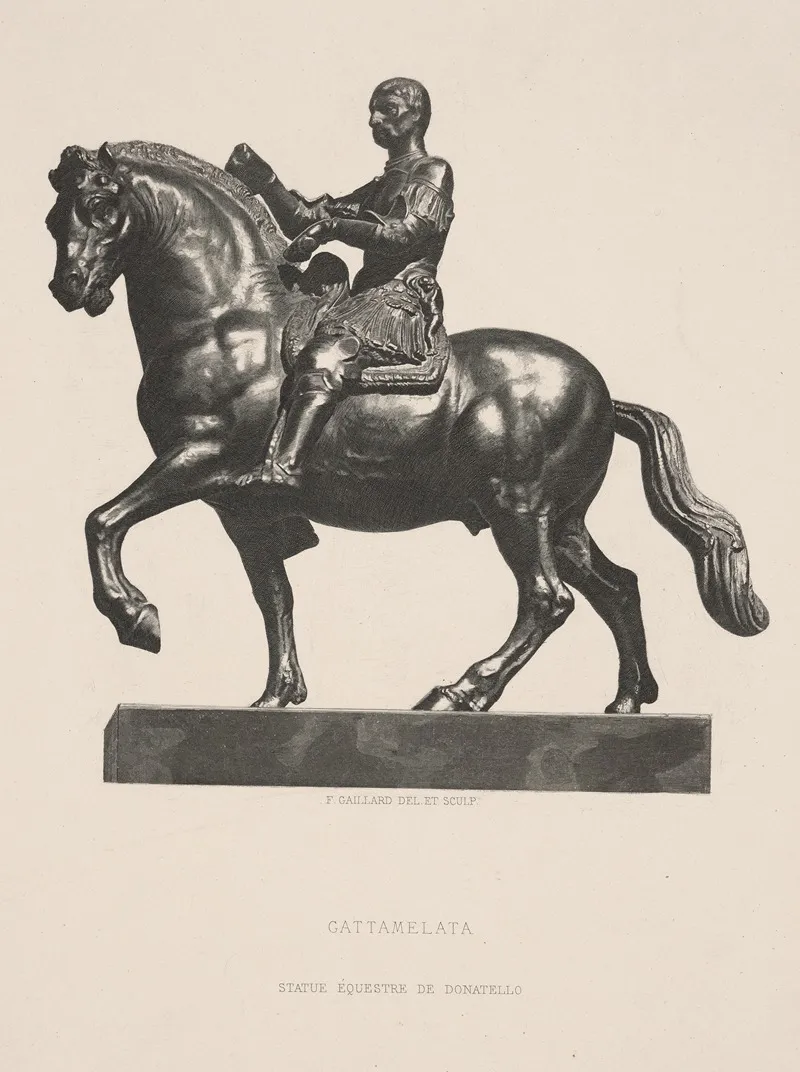 Gattamelata Equestrian Statue By Donatello Wall Art by Ferdinand Gaillard - High-Resolution Digital Print