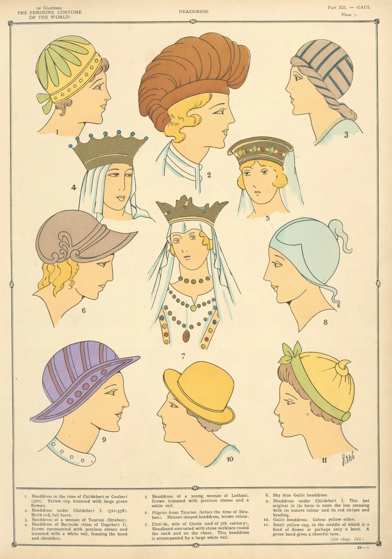 Gaul Headdress Wall Art by Paul Louis de Giafferri - High-Resolution Digital Print