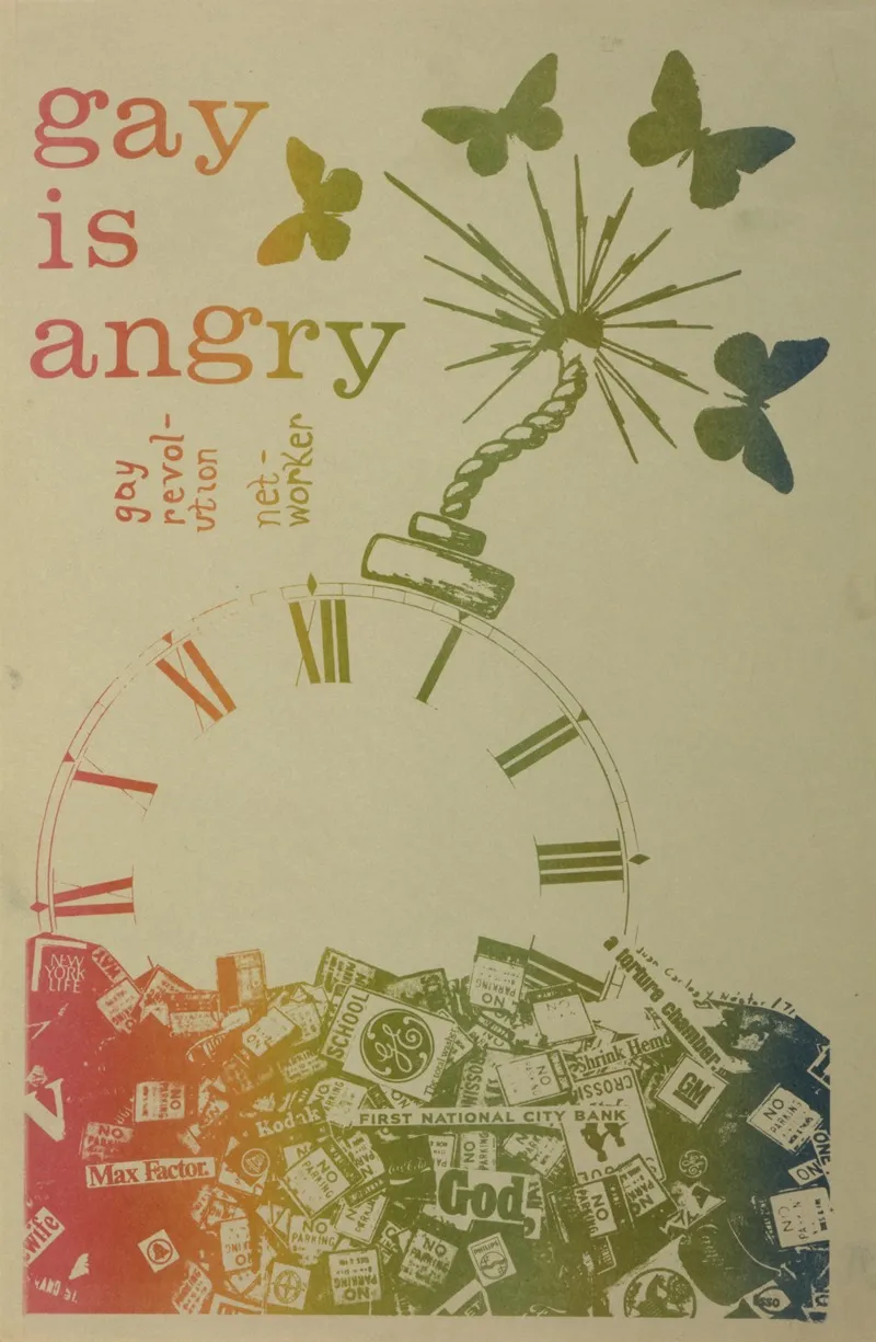 Gay Is Angry Gay Revolution Networker Wall Art by Juan Carlos y Nestor - High-Resolution Digital Print