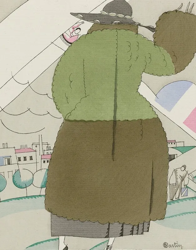 Gazette Du Bon Ton 1921 No 1 Pl 6 Relation Manteau De Sports De Paul Poiret