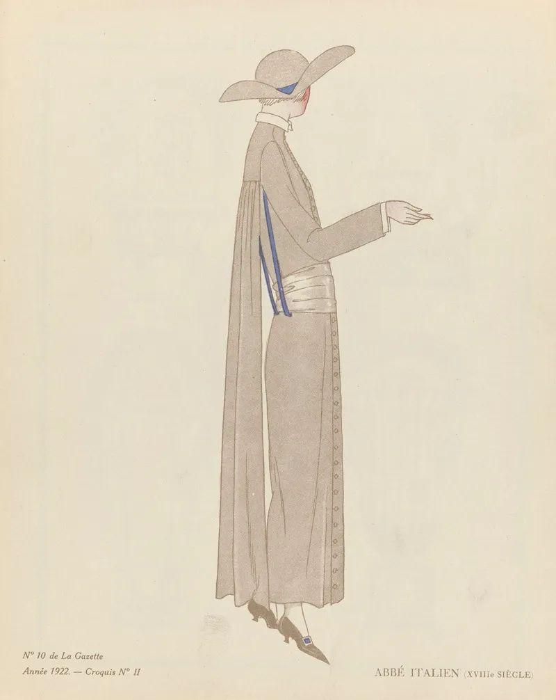 Gazette Du Bon Ton Abbe Italien Xviiie Siecle Wall Art by David - High-Resolution Digital Print