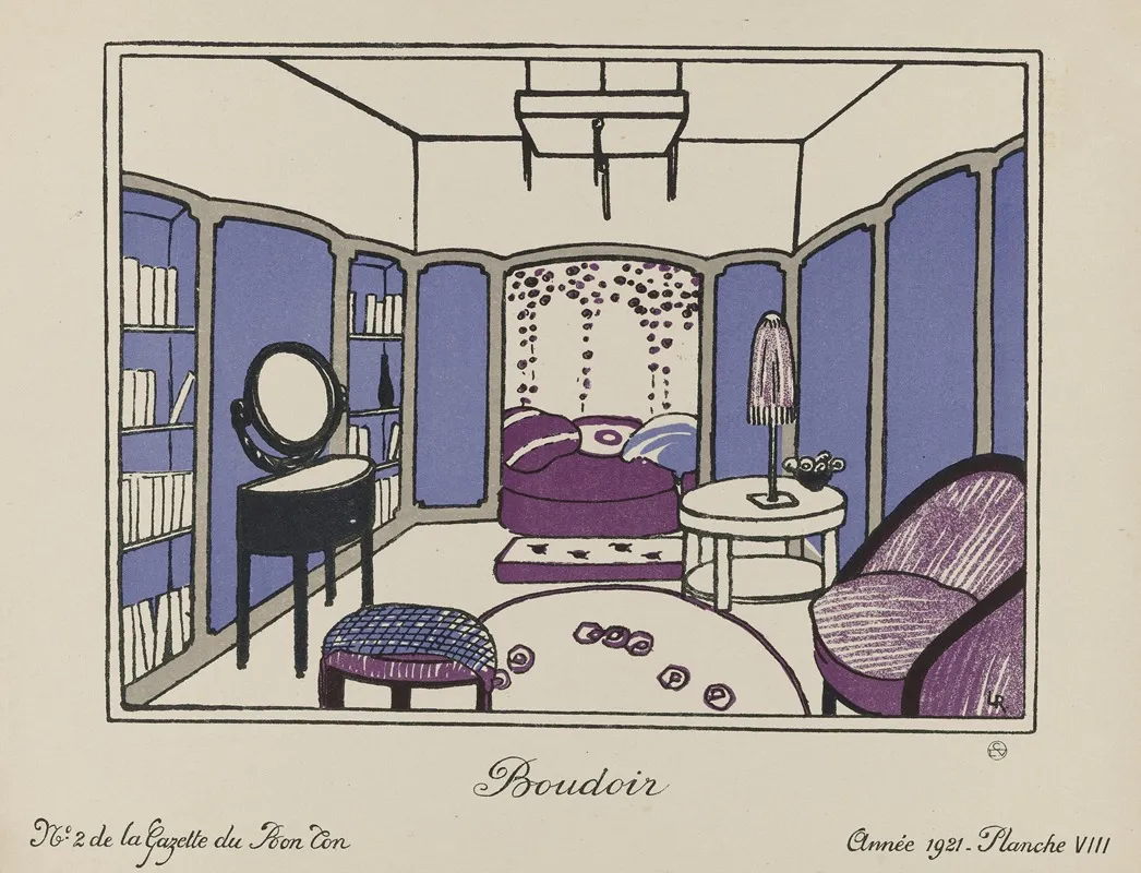 Gazette Du Bon Ton Boudoir Wall Art by Lucie Renaudot - High-Resolution Digital Print