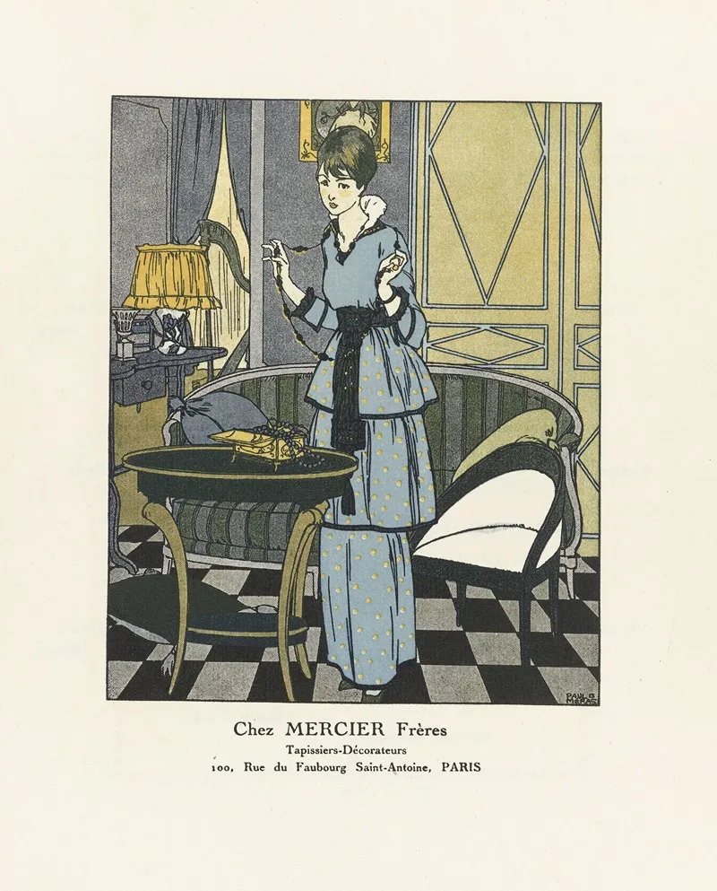 Gazette Du Bon Ton Chez Mercier Freres Tapissiers Decorateurs 2 Wall Art by Paul Méras - High-Resolution Digital Print