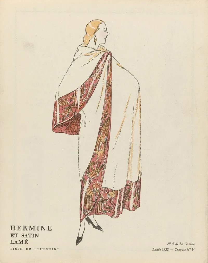 Gazette Du Bon Ton Hermine Et Satin Lame Tissu De Bianchini