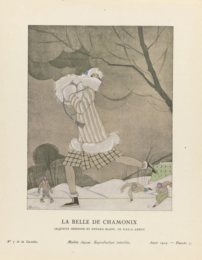 Gazette Du Bon Ton La Belle De Chamonix Jaquette Hermine Et Renard Blanc De Max A Leroy