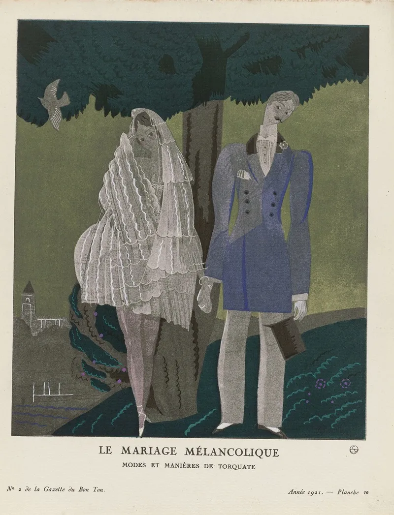 Gazette Du Bon Ton Le Mariage Melancolique Modes Et Manieres De Torquate