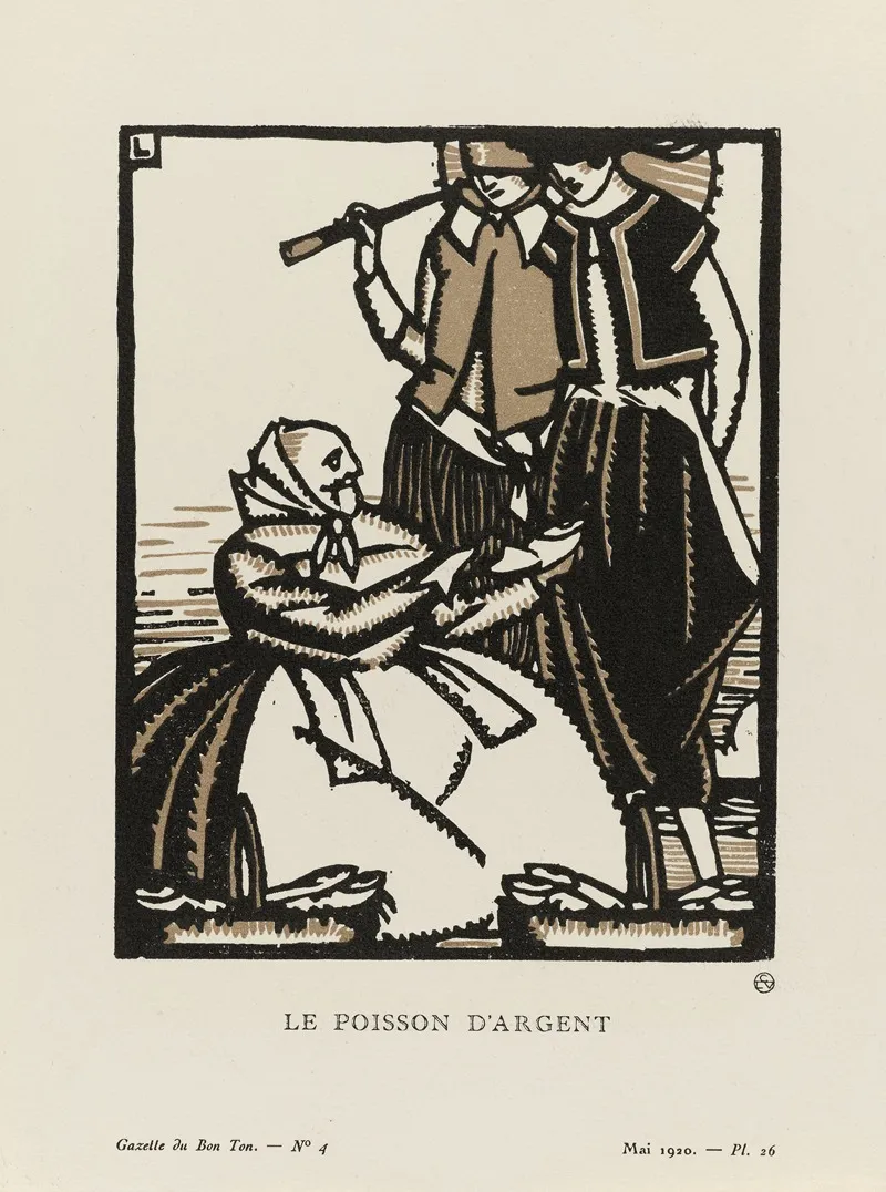 Gazette Du Bon Ton Le Poisson Dargent Wall Art by Maurice Leroy - High-Resolution Digital Print