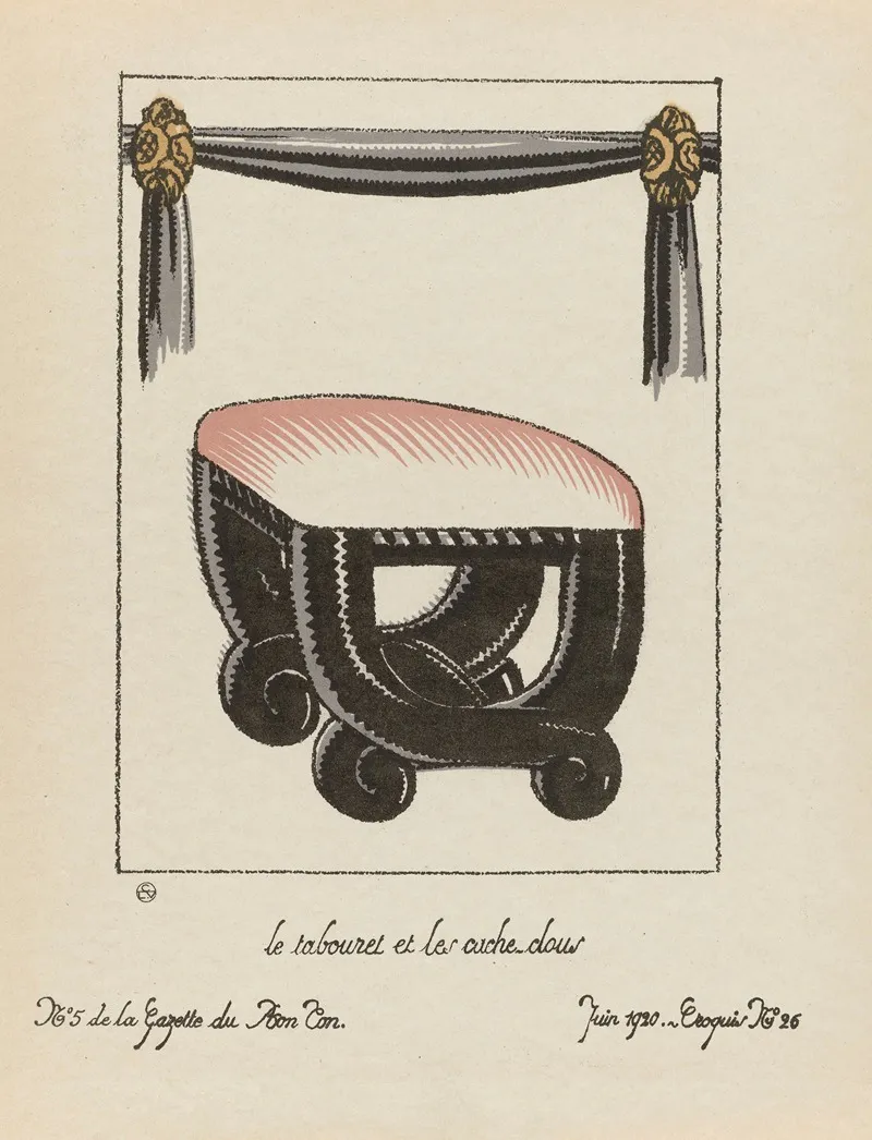 Gazette Du Bon Ton Le Tabouret Et Les Cache Clous